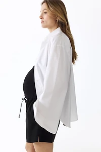 MAMA Linen-Blend Shorts