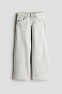 Jean taille basse à jambes larges