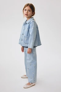 Jean imprimé aux jambes larges