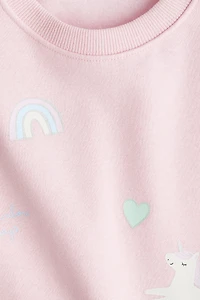 Chandail imprimé avec intérieur brossé