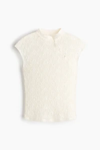 Cap-Sleeved Lace Top
