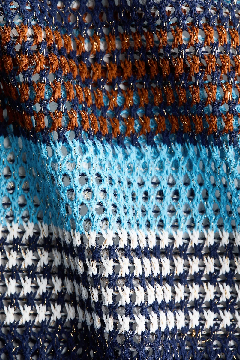 Glittery Open-Knit Dress