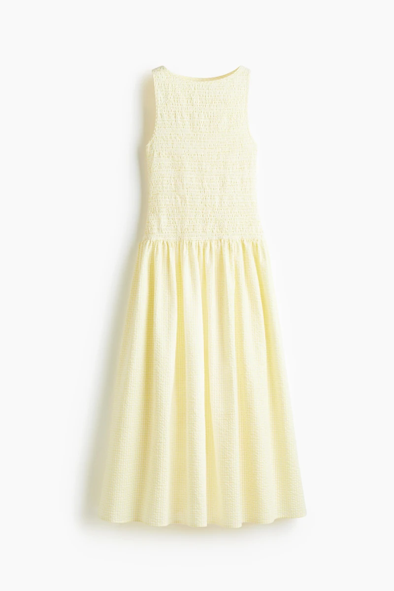 Smocked Seersucker Dress