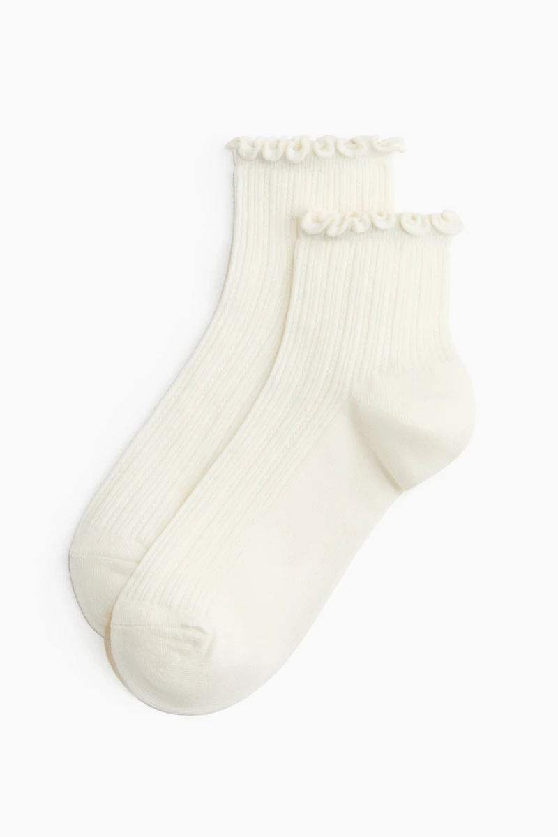 3-pack rib-knit ankle socks