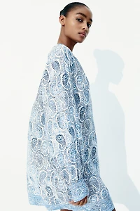 Robe tunique avec ceinture à nouer