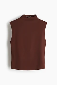 Sleeveless Mock Turtleneck Top