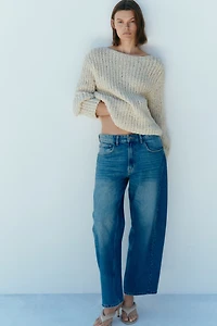 Barrel Regular Waist Ankle Jeans