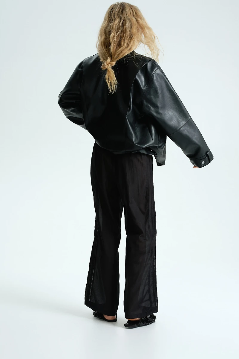 Lace-Trimmed Pajama Pants