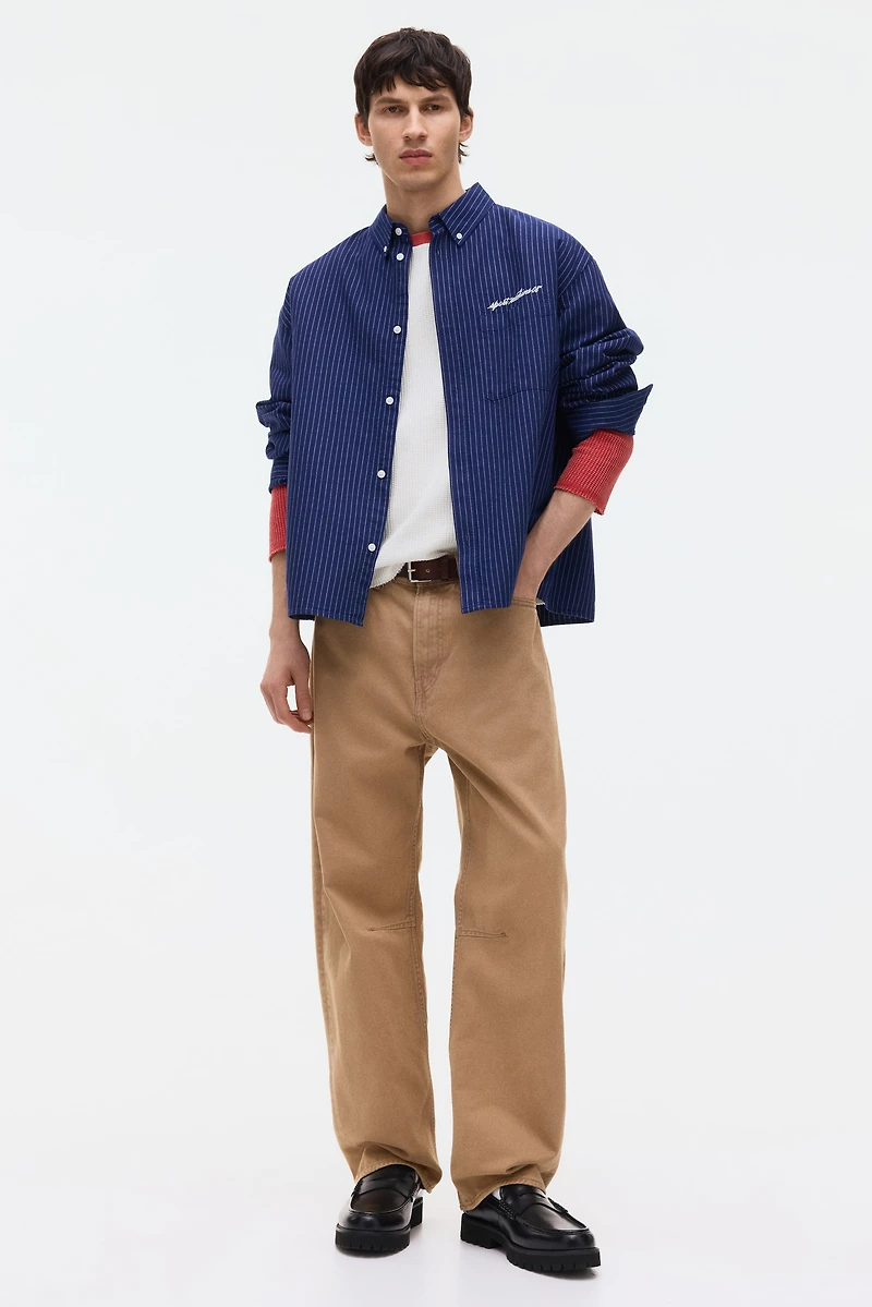 Regular-Fit Waffled Jersey Shirt