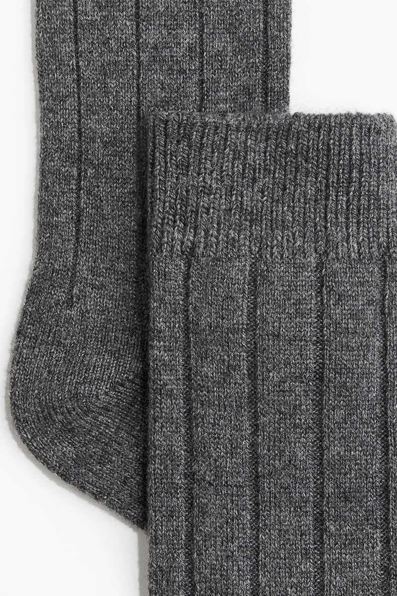 Rib-Knit Socks