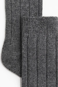 Rib-Knit Socks