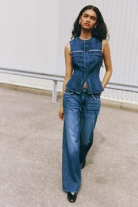 Jean ample taille haute