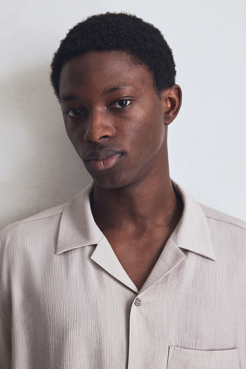 Regular-Fit Crinkled Resort Shirt