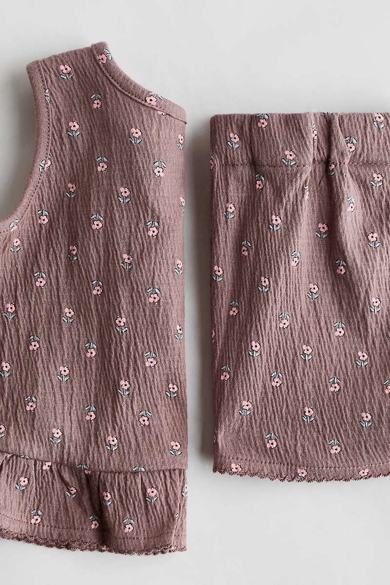 2-Piece Crinkled Cotton Set