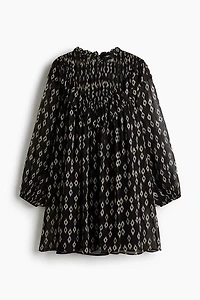 Ruffle-Trimmed Tunic Dress