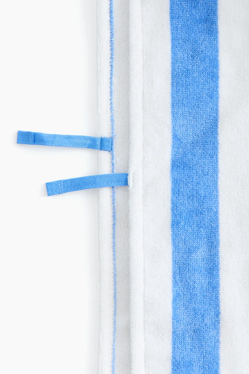 Striped Cotton Hooded Towel Wrap