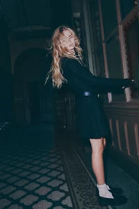 Robe en tricot côtelé