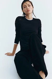 Long-sleeved Microfiber Top