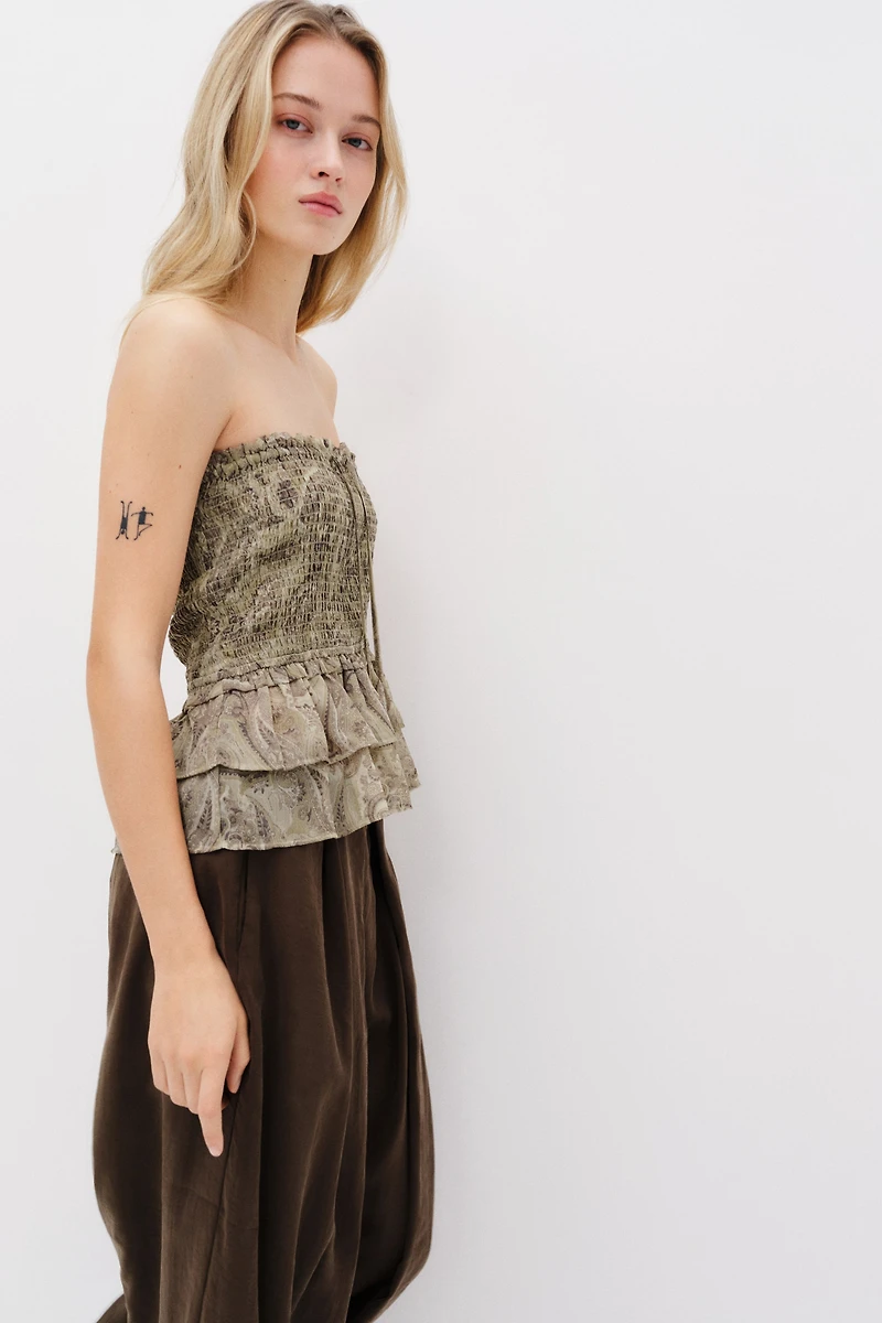 Haut bandeau smocké