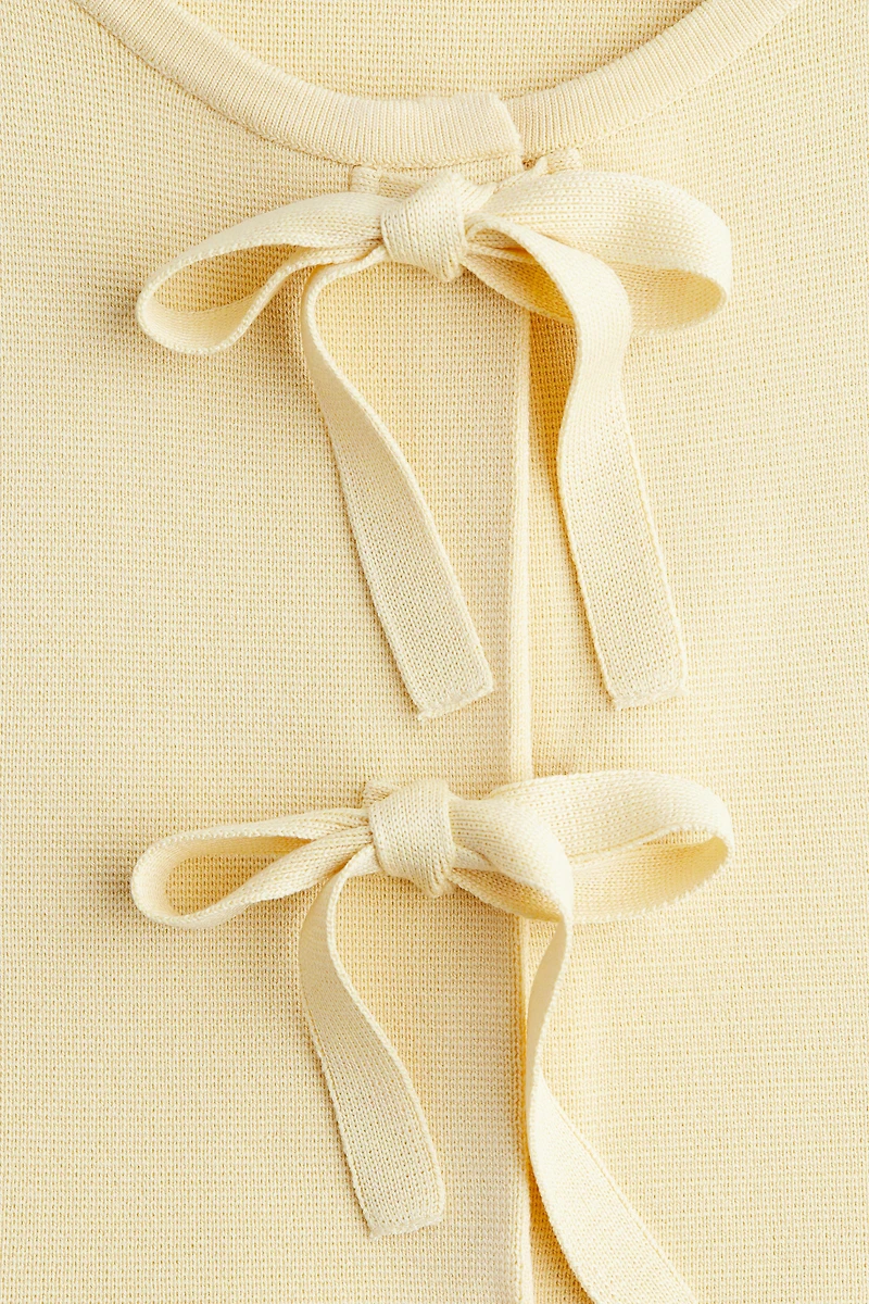 Knit Tie-Detail Top