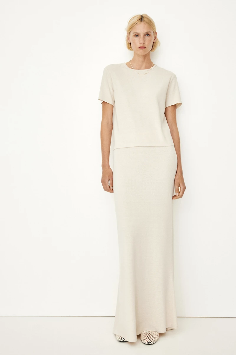 Silk-Blend Skirt