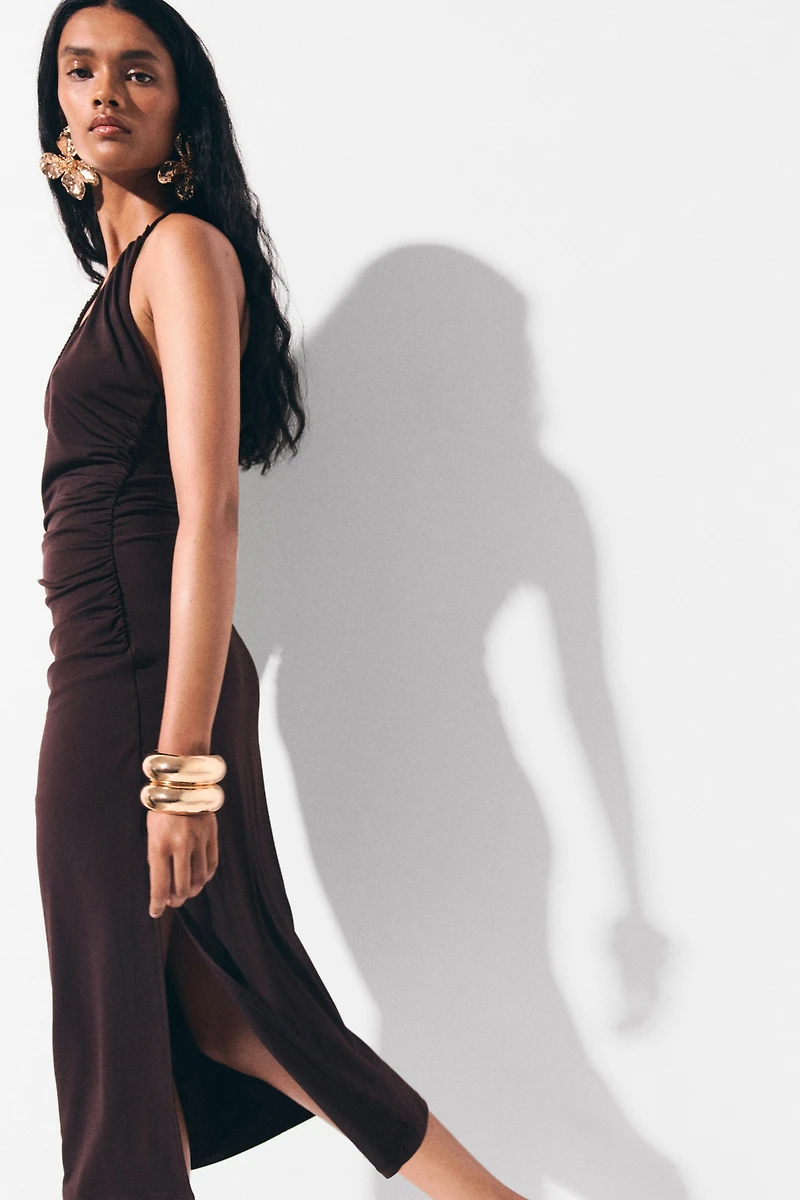 Draped Halterneck Dress