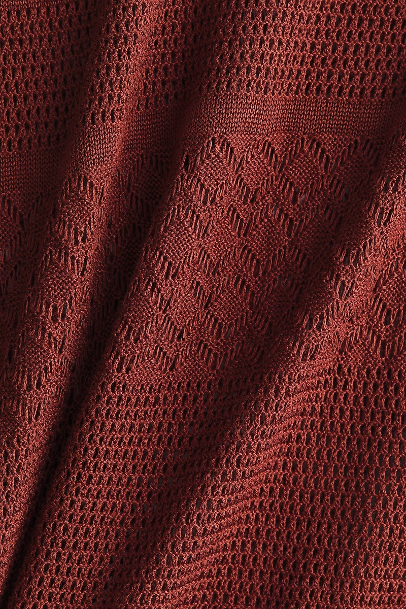 Robe maxi en tricot pointelle