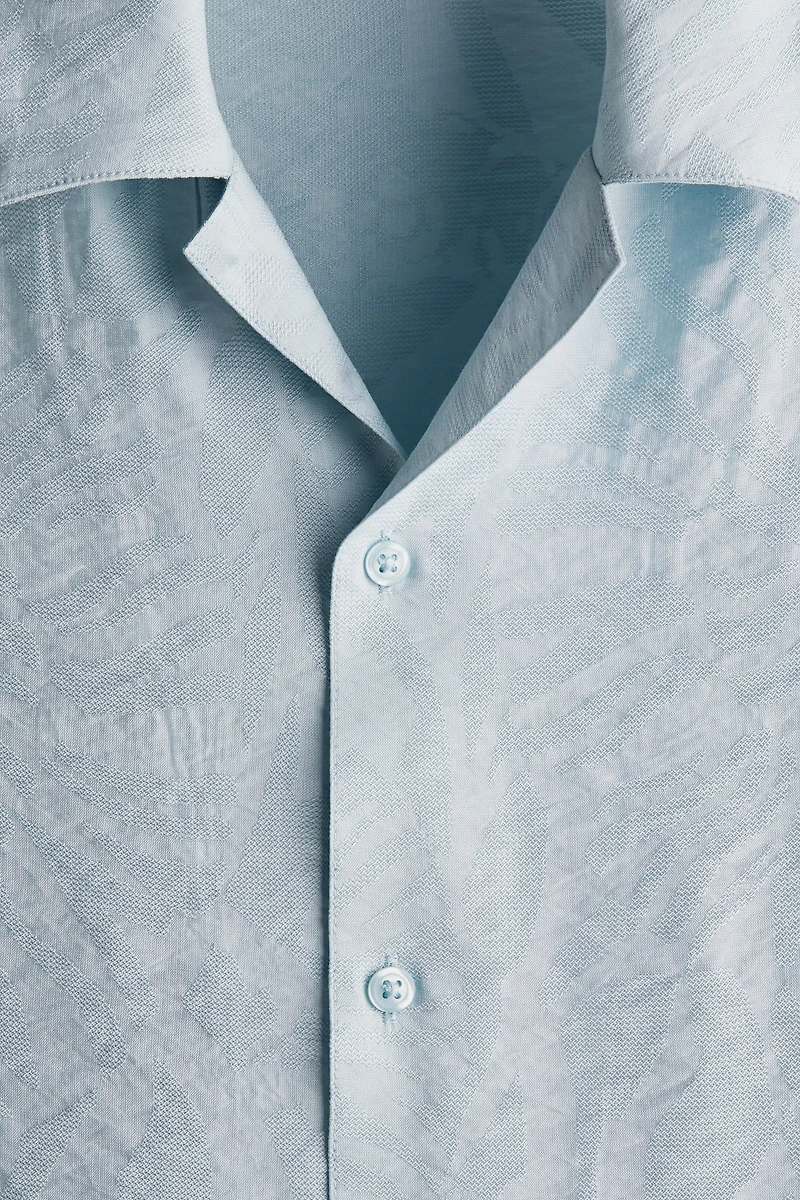 Regular-Fit Jacquard-Weave Resort Shirt