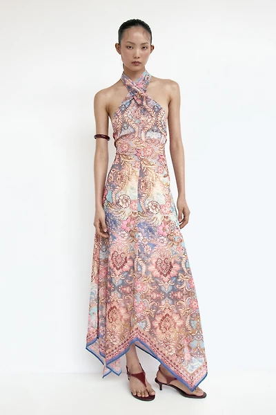 Chiffon Halterneck Dress
