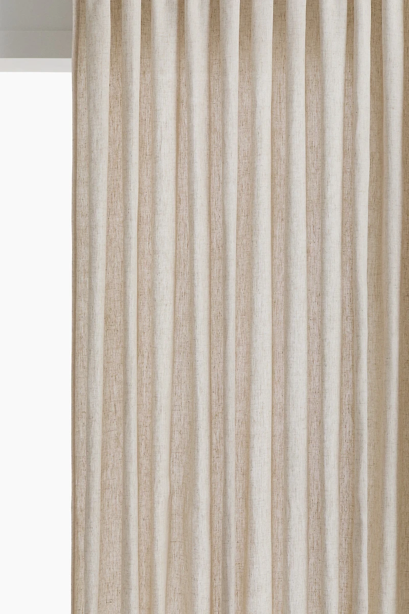 Lot de 1 rideau large en lyocell mélangé