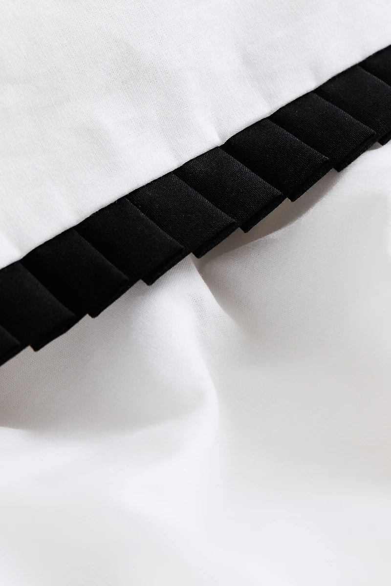 Pleated Twin Duvet Cover Set