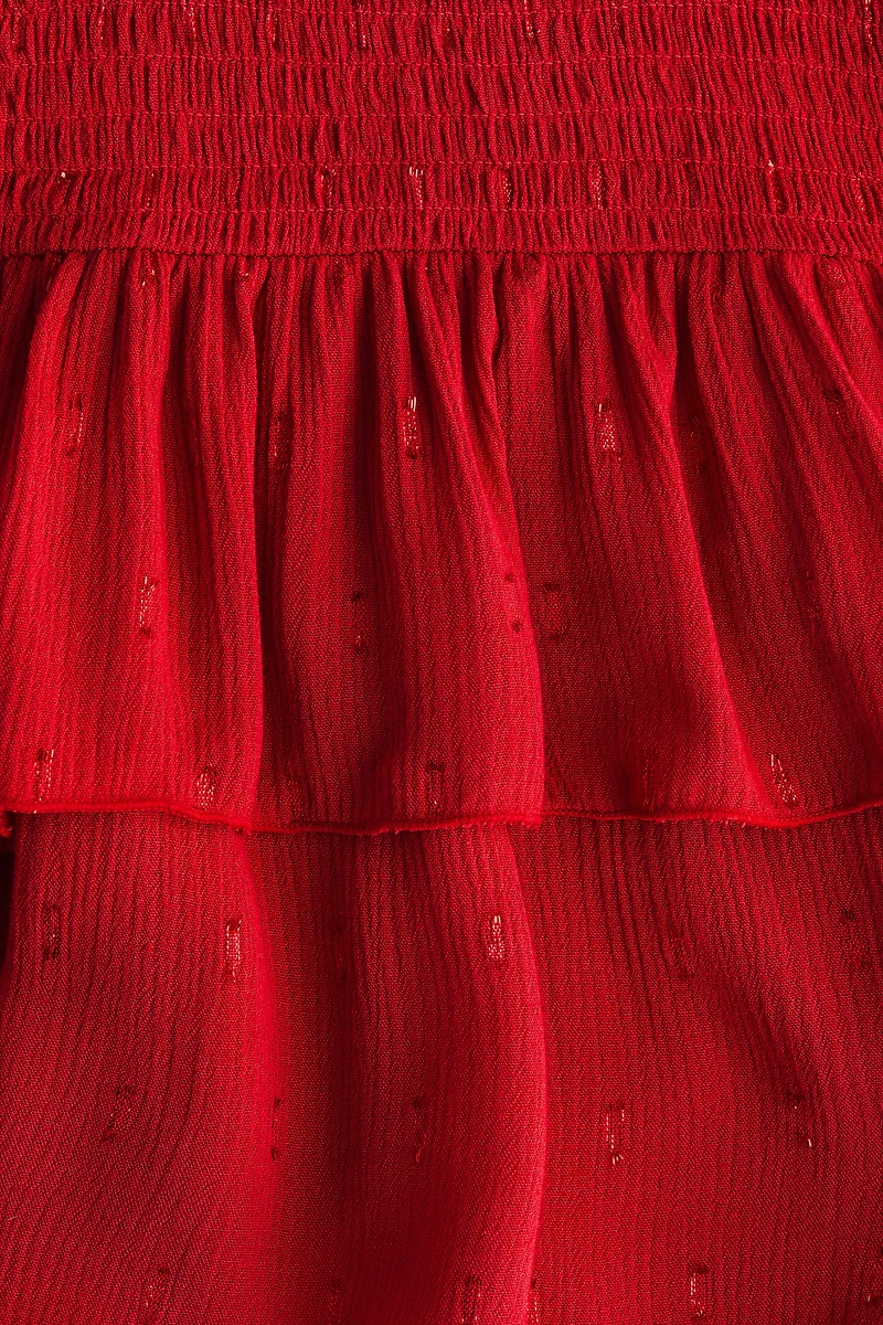 Robe à volants avec détail smocké