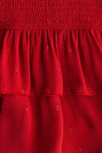 Robe à volants avec détail smocké