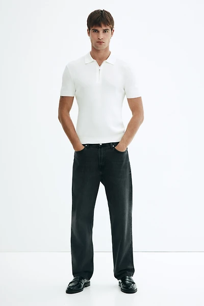 Slim-Fit Half-Zip Polo Shirt