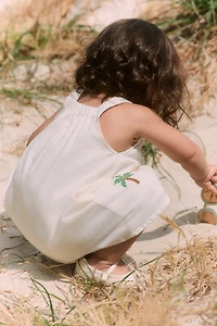 Linen-Blend Dress