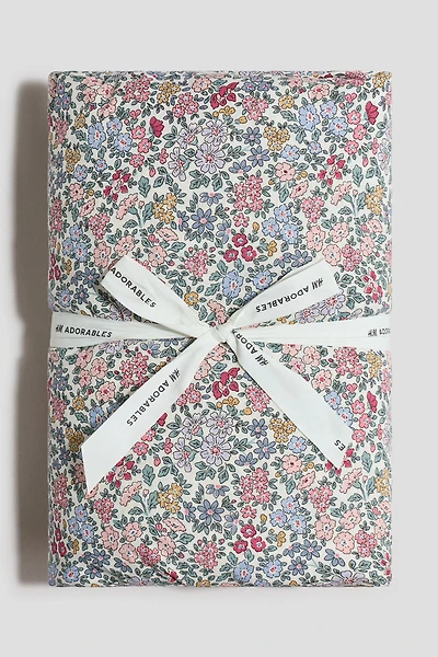 Ruffled Floral Cotton Bedskirt