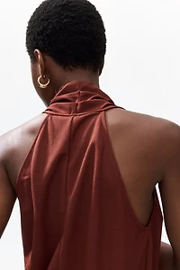 Shawl-Collar Wrap Top