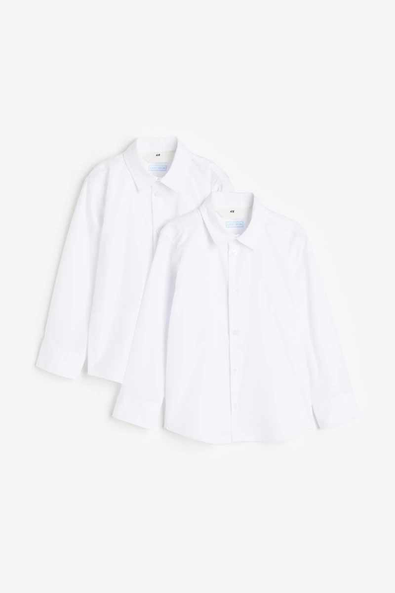 2-pack easy-iron school shirts