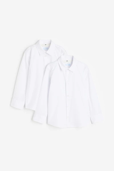 2-pack easy-iron school shirts