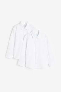 2-pack easy-iron school shirts