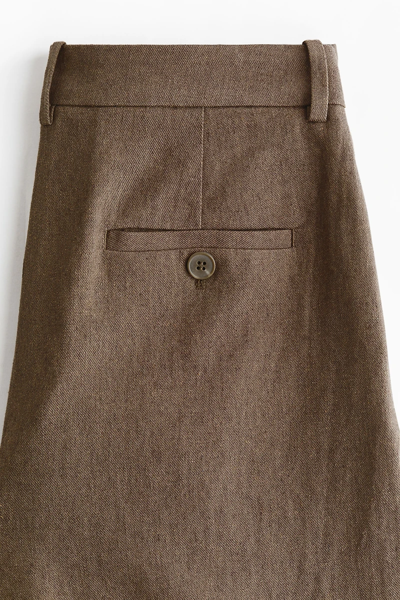 Linen-Blend Balloon Pants