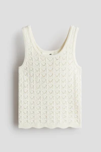 Pointelle-Knit Tank Top