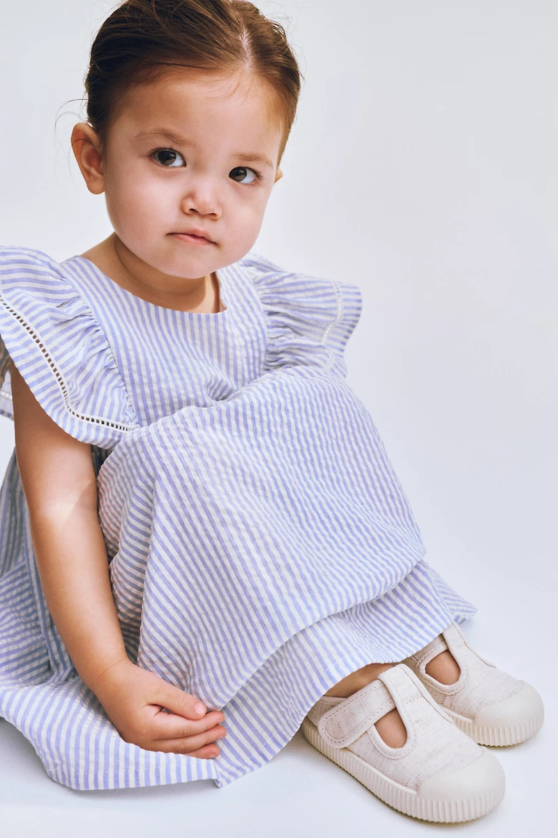 Robe volantée en coton