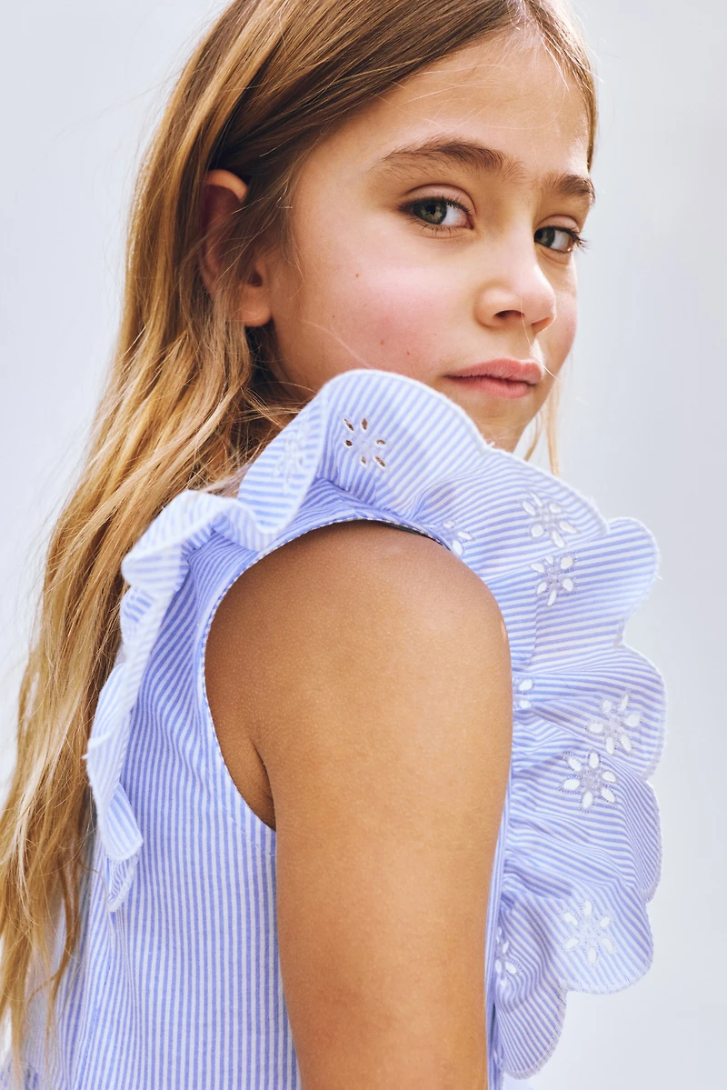 Robe à volants en coton