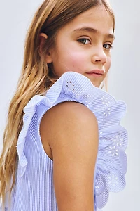 Robe à volants en coton