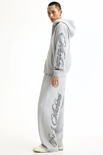 Oversized Printed Cotton Sweatpants