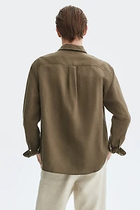 Relaxed-Fit Linen-Blend Shirt