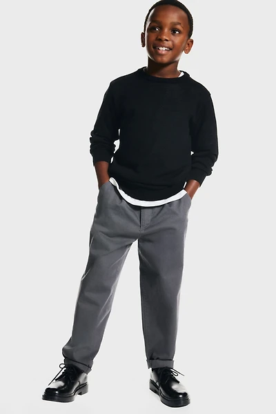 Loose-Fit Tapered Twill Chinos