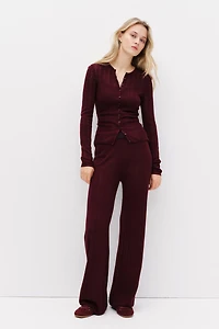 Pantalon en tricot pointelle