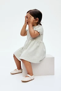 Ruffle-Trimmed Jacquard-Jersey Dress